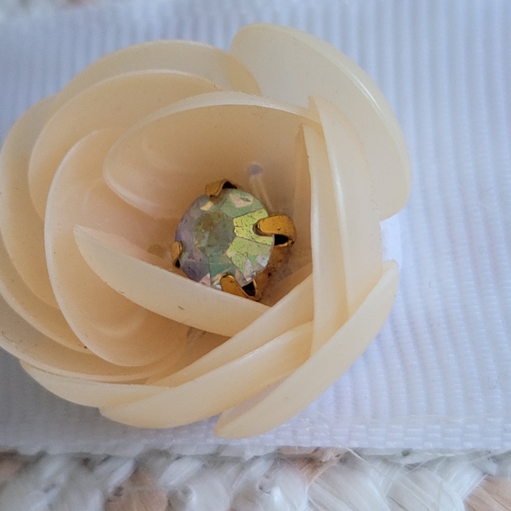 Betsey Johnson | Packable Floral Sun Hat EUC Medium Floppy Brim White & … - Picture 14 of 15